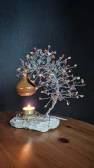 Aroma lampa s polodrahokamy, minerály a drahokamy Rituální spojení elementů ohně, vody, země a vzduchu